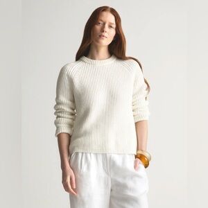Quince 100% Cotton Fisherman Crew Sweater